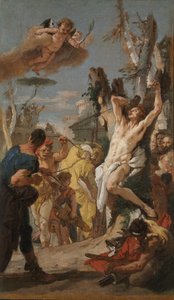 Undersøgelse til "The Martyrdom of Saint Sebastian" (til Augustinerklosteret i Diessen, Tyskland) af Giovanni Battista Tiepolo