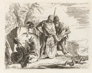 Astrologen og den unge soldat, fra Vari capricci (Various Capriccios) af Giovanni Battista Tiepolo