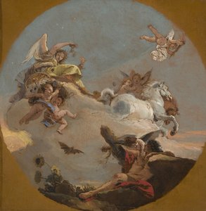 Vognen fra Aurora, ca. 1734 af Giovanni Battista Tiepolo