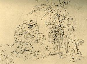 Åbningen af en grav, midten af det 18. århundrede, 1928. af Giovanni Battista Tiepolo