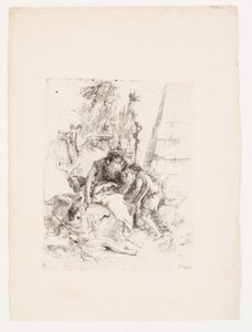 To siddende troldmænd og to ynglinge af Giovanni Battista Tiepolo