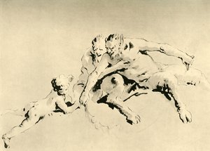 To fauner og en amor, midten af det 18. århundrede, 1928 af Giovanni Battista Tiepolo