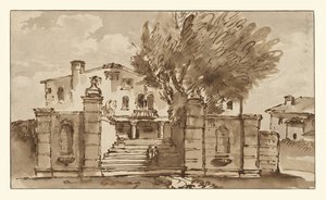 Udsigt til en villa af Giovanni Battista Tiepolo