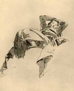 Kvinde hvilende, midten af det 18. århundrede, 1928 af Giovanni Battista Tiepolo