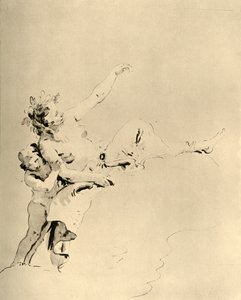 Kvinde hvilende på skyer og støttet af en Amor, midten af det 18. århundrede, 1928 af Giovanni Battista Tiepolo