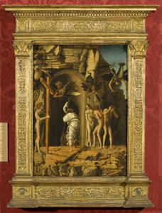 Kristi nedstigning i limbo (olie på vellum på panel) af Giovanni Bellini