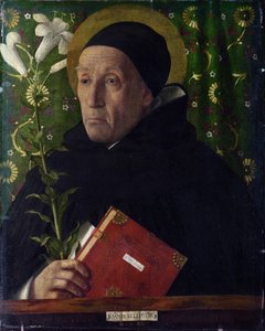Portræt af Fra Teodoro af Urbino som Saint Dominic af Giovanni Bellini