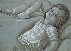 Studie til en liggende figur af spædbarnet Kristus, slutningen af det 15. århundrede. af Giovanni Bellini