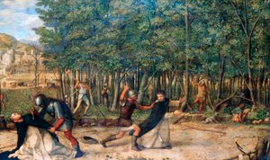 Mordet på Sankt Peter Martyr, c1507 af Giovanni Bellini