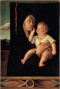 Jomfru og barn, 15. eller begyndelsen af 1500-tallet af Giovanni Bellini