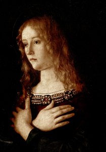 Virgin and Child with Saint Catherine of Alexandria and Saint Mary Magdalenedani af Giovanni Bellini