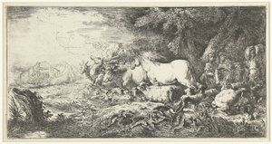 Noas ark af Giovanni Benedetto Castiglione