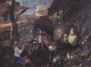 Bacchantes og en Satyr af Giovanni Benedetto Castiglione