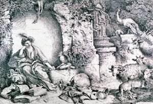 Circe Changing Ulysses Men, c1650 af Giovanni Benedetto Castiglione