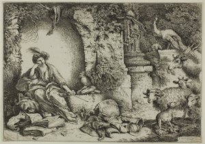 Circe med ledsagere af Ulysses forvandlet til dyr af Giovanni Benedetto Castiglione