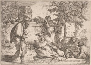 Diogenes leder efter en ærlig mand af Giovanni Benedetto Castiglione