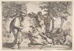 Diogenes searching for an honest man, ca. 1645-47. dani af Giovanni Benedetto Castiglione