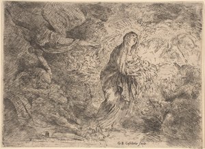 Joseph vækket af englen af Giovanni Benedetto Castiglione