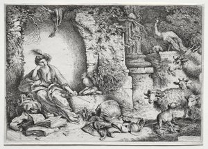 La Mèlancolie, ca. 1660-1665. af Giovanni Benedetto Castiglione