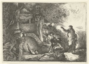Opdragelse af Lazarus af Giovanni Benedetto Castiglione