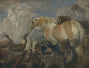 Skabelsen, midten af det 17. århundrede. af Giovanni Benedetto Castiglione