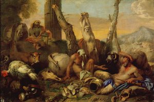 The Fable of Diogenes, leder med en lygte efter en god mand