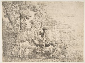 Ung hyrde til hest, 1638. af Giovanni Benedetto Castiglione