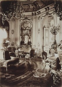 Stroganov-paladset i Sankt Petersborg. Oval stue, 1860