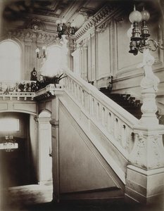 Stroganov-paladset i Sankt Petersborg. Den store trappe med nedre forhal, 1860