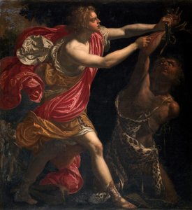 Tilskrives Giovanni Bilivert - Apollon flår Marsyas, 1630 c