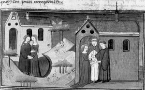 Decameron, Alibech er hos en eremit; Alibech gifter sig med Neerbale. Tredje dag, nyheder 10 af Giovanni Boccaccio