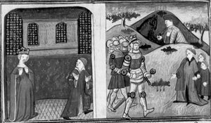 Decameron, Den franske konges kone anklager greven af Antwerpen; greven bliver forsonet med kongen. Anden dag, novelle 8 af Giovanni Boccaccio