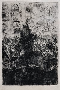 Ved Operaen i Paris, ca. 1880 (stribet på papir) af Giovanni Boldini