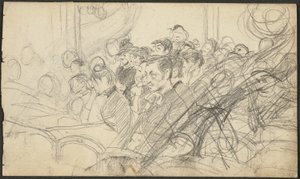 Publikum på et parisisk teater I af Giovanni Boldini