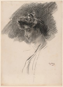 Buste af en ung kvinde i profil af Giovanni Boldini