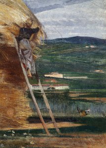Høstak, en bonde på en stige af Giovanni Boldini