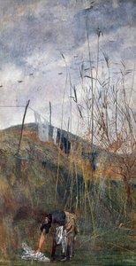 Bondekone henter sit vasketøj af Giovanni Boldini