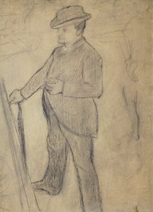 Portræt af Boldini, af Edgar Degas (1834-1917), tegning af Giovanni Boldini