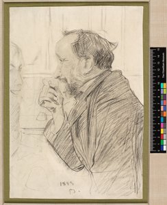 Portræt af Edgar Degas ved et cafebord af Giovanni Boldini