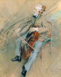 Portræt af cellisten Gaetano Braga af Giovanni Boldini