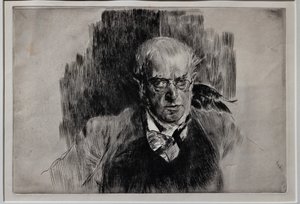 Portræt af maleren Adolph Menzel af Giovanni Boldini