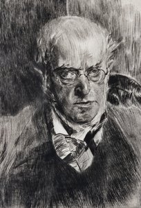 Portræt af maleren Adolph Menzel, detalje af Giovanni Boldini