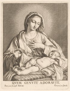 Jomfruen og det sovende barn af Giovanni Bottani, after Giuseppe Bottani