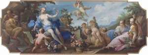 Aurora og Diana, eller en allegori over foråret af Giovanni Camillo Sagrestani