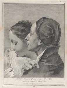 En ung mand, der omfavner en pige, 1743. af Giovanni Cattini