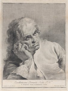 Eftertænksom mand hvilede hovedet på sin hånd, 1743. af Giovanni Cattini