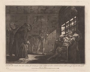"Giardin Scuro," for henrettelser ved kvælning af Giovanni De Pian, after Francesco Galimberti
