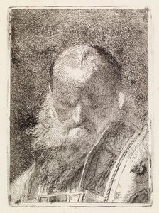 En biskop (hoved af en gammel mand) af Giovanni Domenico Tiepolo