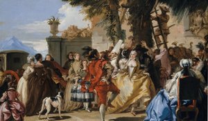 En dans på landet, ca. 1755. af Giovanni Domenico Tiepolo