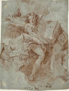 En engel med en bog af Giovanni Domenico Tiepolo
